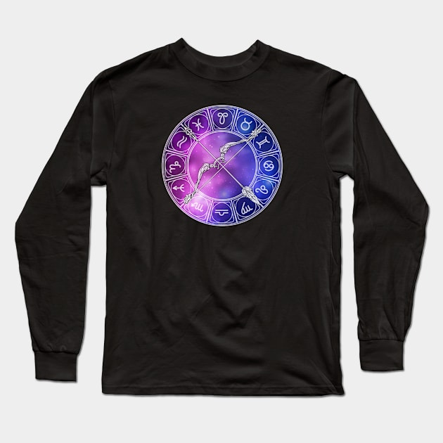 sagittarius zodiac sign Long Sleeve T-Shirt by CreativeShirt